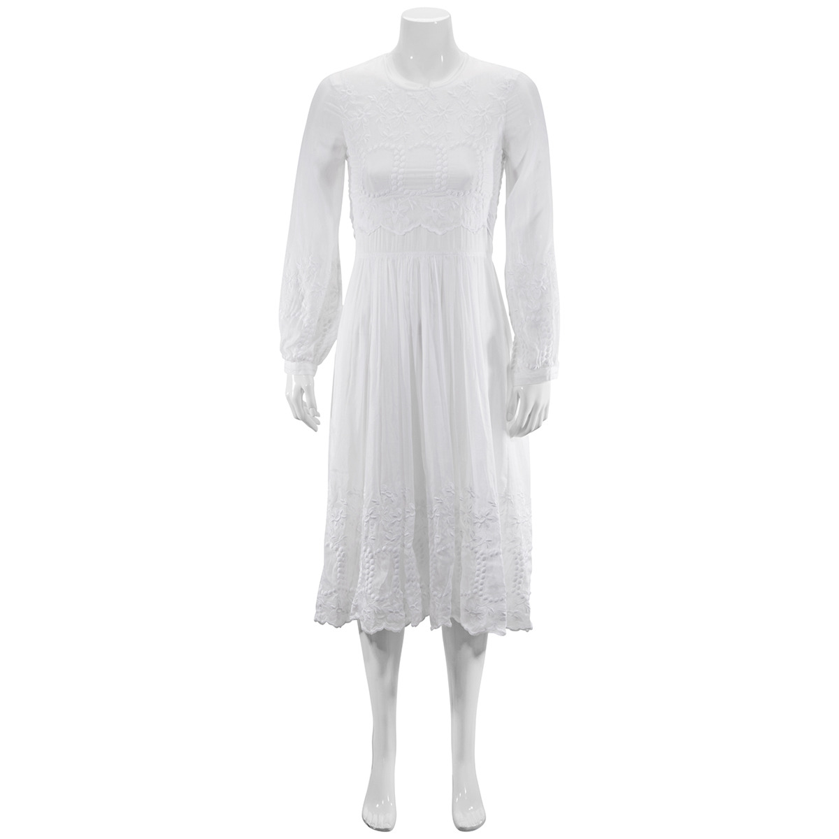 Monogram cotton & silk voile dress - Burberry - Girls