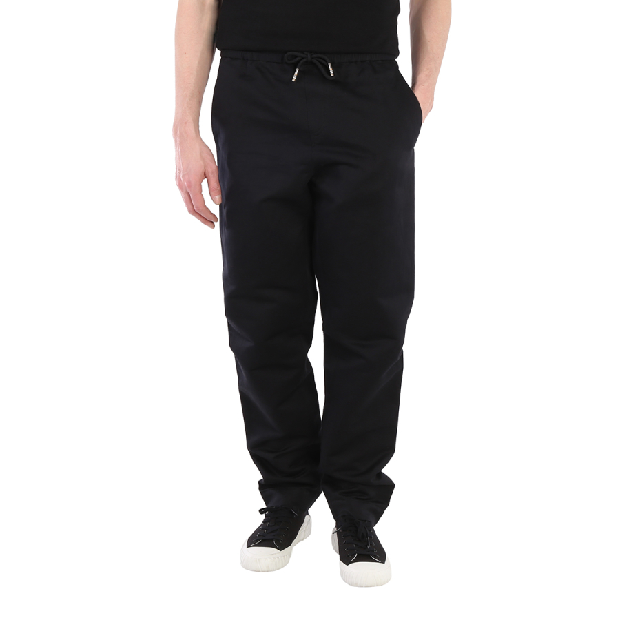 Mens Moncler black Cotton Stripe-Drawstring Sweatpants