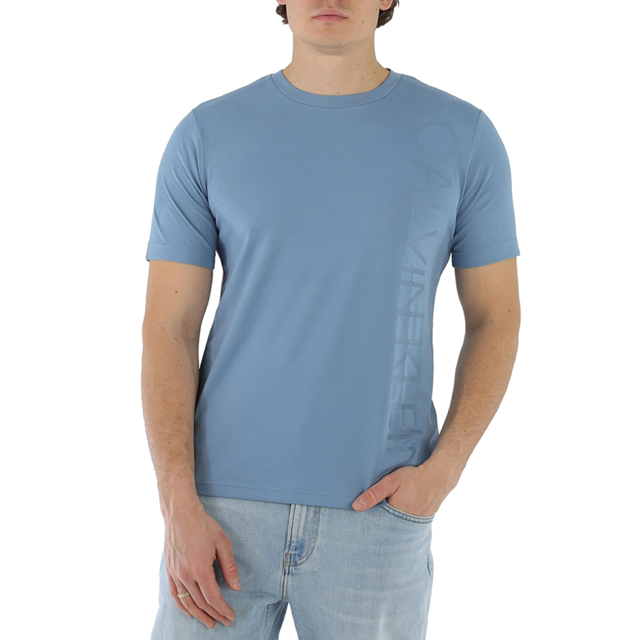 Daily Paper Men's French Blue Alias Logo Cotton T-shirt