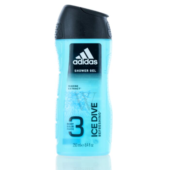 Mens Ice Dive / Coty Hair, Body & Face Gel 8.4 oz (250 ml) (m) by Adidas, UPC: 3607340723902