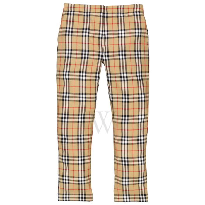Burberry Check Print Trousers | World of Watches