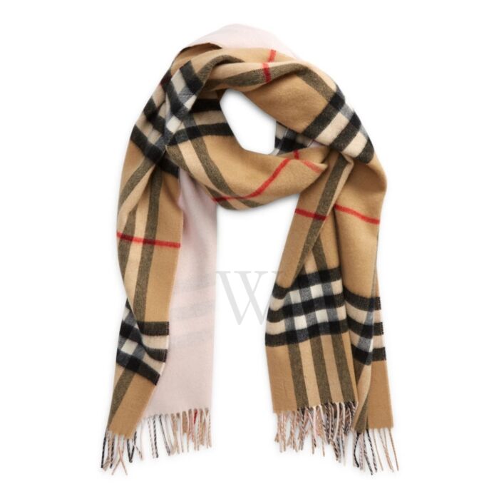 Checked Cashmere Scarf in Pink - Burberry