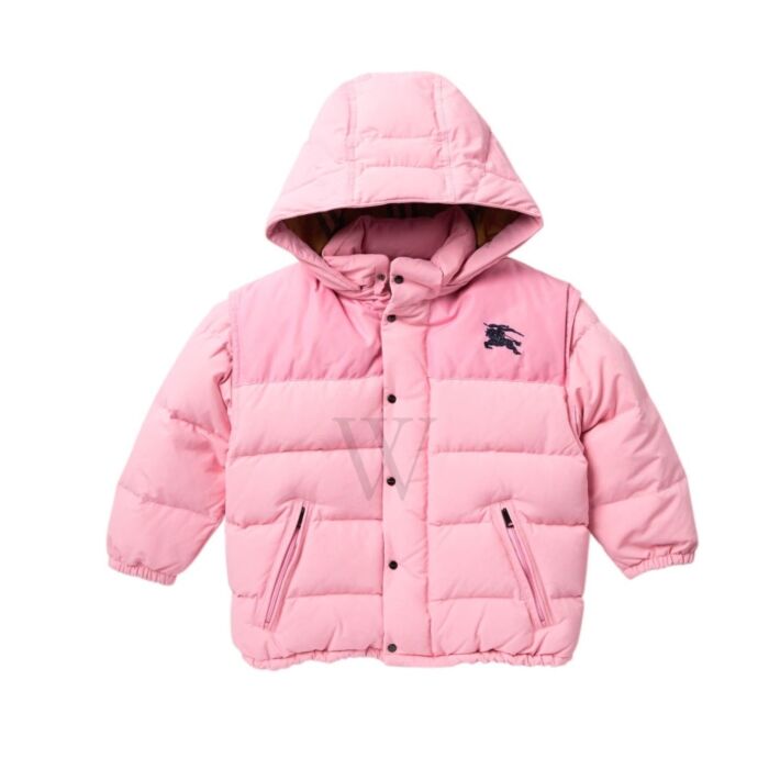 Burberry Girls Ice Pink Ezra Puffer Jacket, Brand Size 8Y | World of ...
