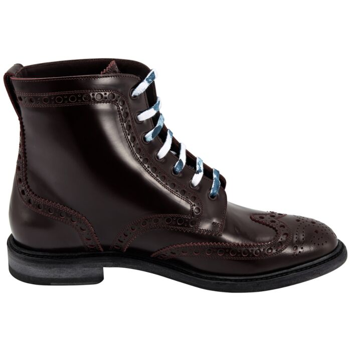 Akademi Blive skør Foster Burberry Men's Barksby Brogue Detail Polished Leather Boots | World of  Watches