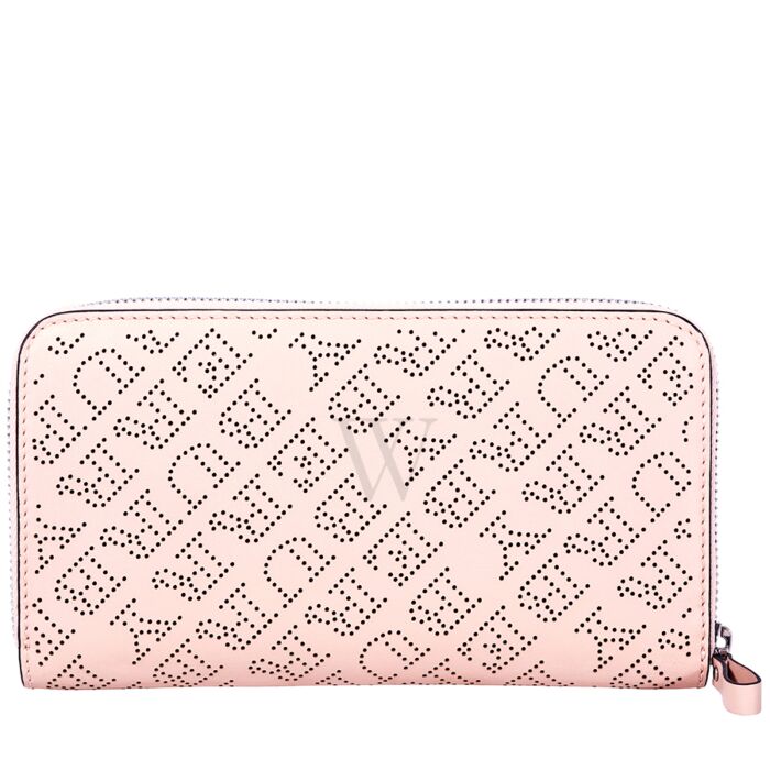 pink burberry wallet