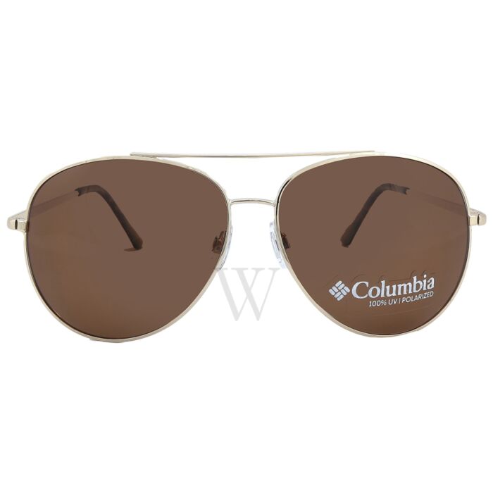 Columbia Canyons Bend 60 mm Shiny Gold Sunglasses