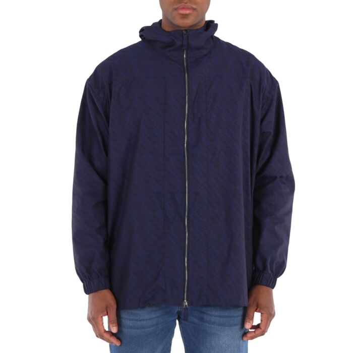 Emporio Armani Men's Blue Camouflage Hooded Jacket | World of Watches
