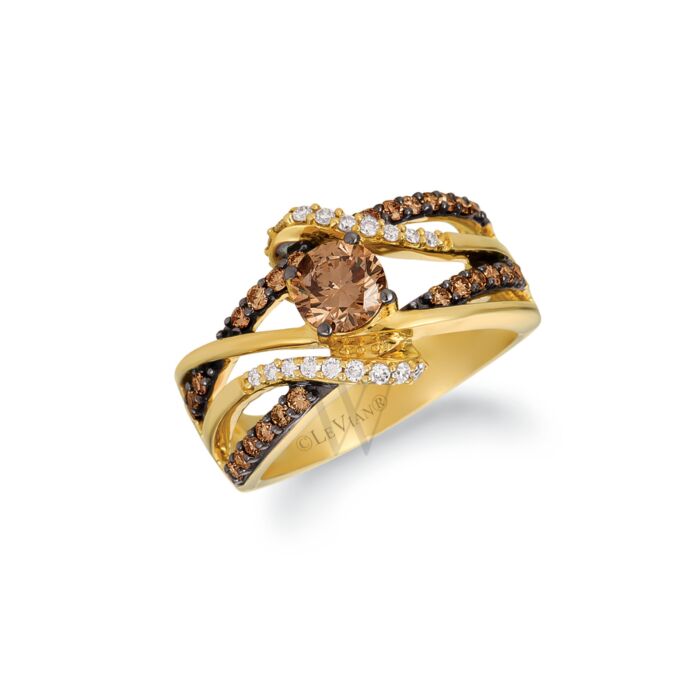 Le Vian Chocolatier Ring Chocolate Diamonds, Vanilla Diamonds set in 14K  Honey Gold Ring Size 7 YQXV 12 | World of Watches