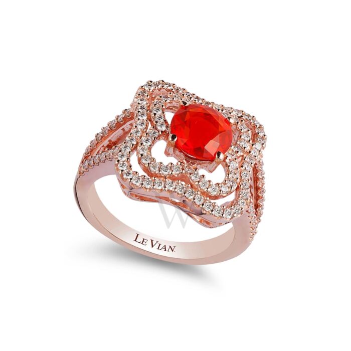 Le Vian Ring Neon Tangerine, Fire Opal, Vanilla Diamonds set in 14K  Strawberry Gold Ring Size 7 WIWN 2 | World of Watches