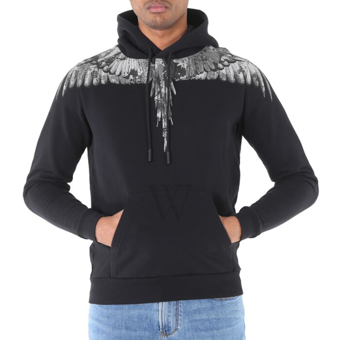 Marcelo Burlon Camou Wings Print Cotton Hoodie, Size X-Small | World of