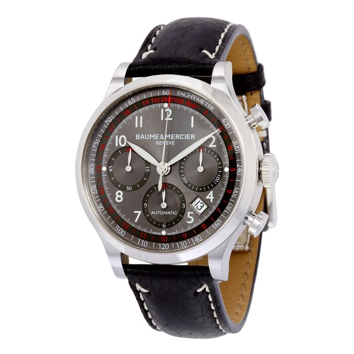 Men's Capeland Chronograph Leather Grey Dial Watch