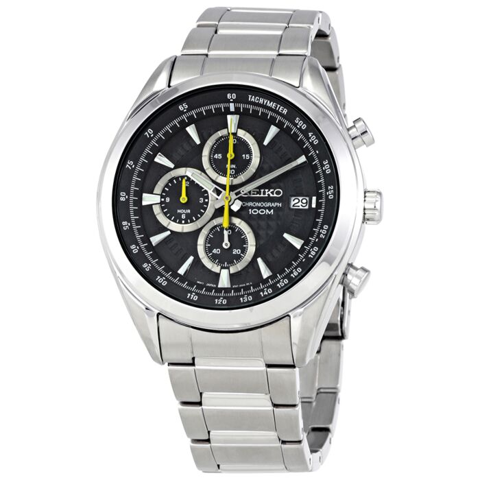 Men's Chronograph Stainless Steel Black Dial | World of Watches