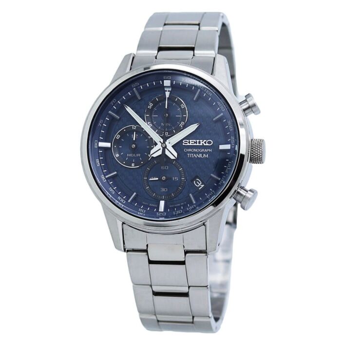 Men's Chronograph Titanium Blue Dial Watch | World of Watches