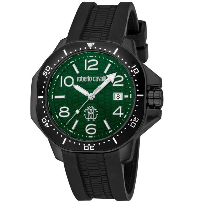 Men's Classic Rubber Green Dial Watch | World of Watches