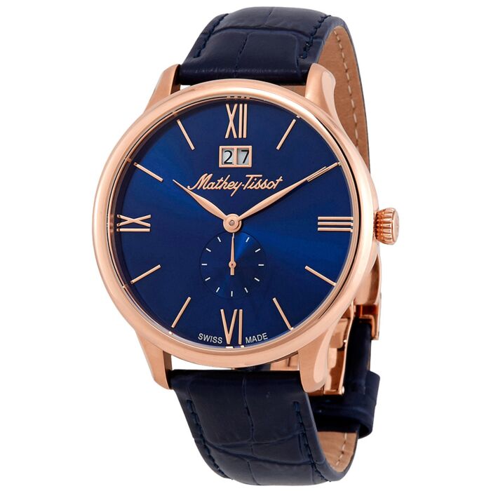 Men's Edmond Quartz Leather Blue Dial Watch | World of Watches
