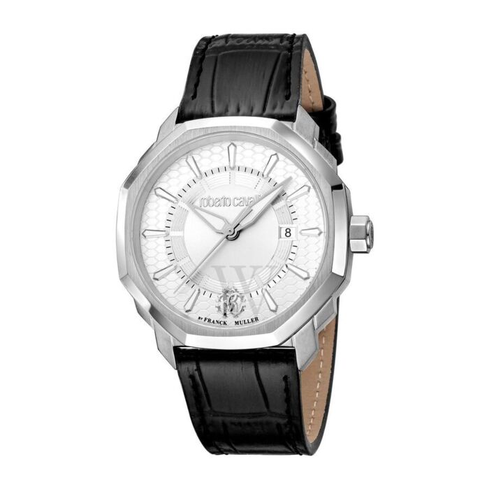 Men's Fashion Watch Leather Silver-tone Dial Watch | World of Watches