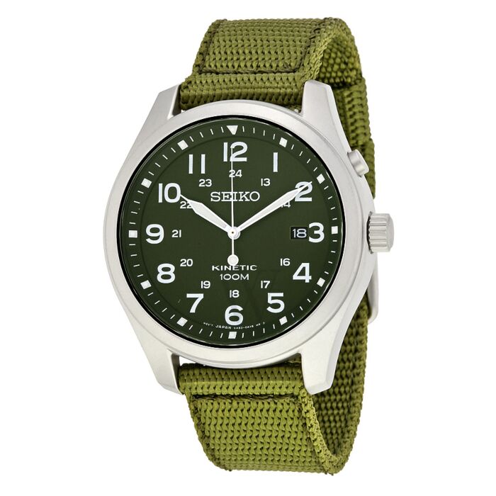Men's Kinetic Nylon Military Green Dial | World of Watches
