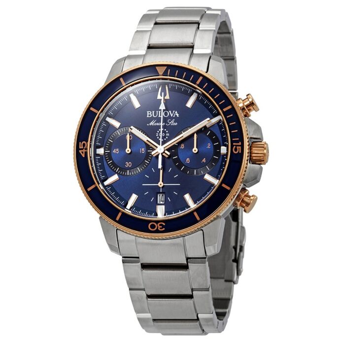 Men's Marine Star Chronograph Stainless Steel Blue Dial | World of Watches
