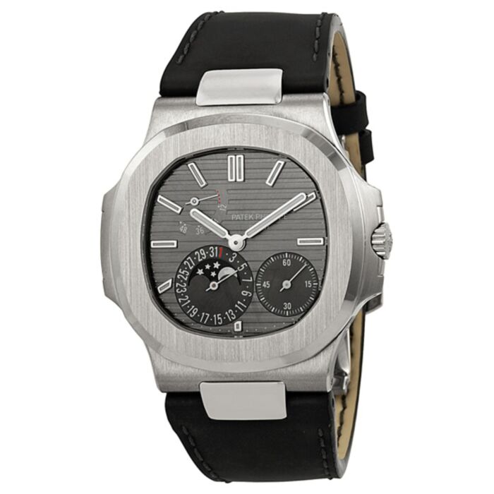 Men's Nautilus Crocodile Leather Slate Grey Dial | World of Watches