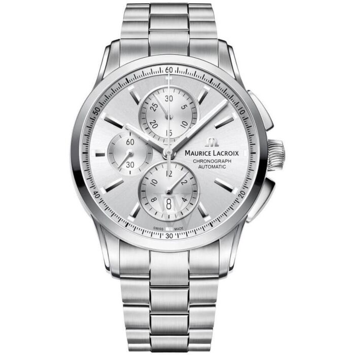 Men's Pontos Chronograph Stainless Steel Silver Dial Watch | World of  Watches