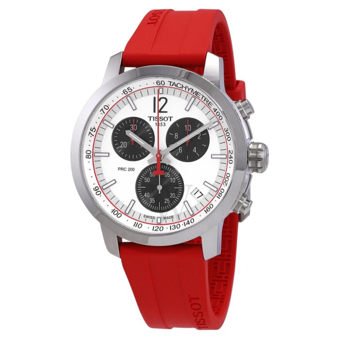Men's PRC 200 IIHF Chronograph Silicone Silver Dial Watch | World of ...