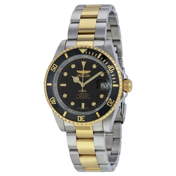 Men's Pro Automatic Two-Tone Black Dial Watch Invicta 8927OB | WorldofWatches.com | World of Watches