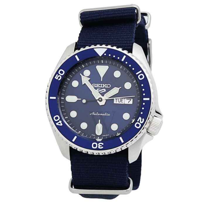 Men's Seiko 5 Nylon Blue Dial Watch | World of Watches