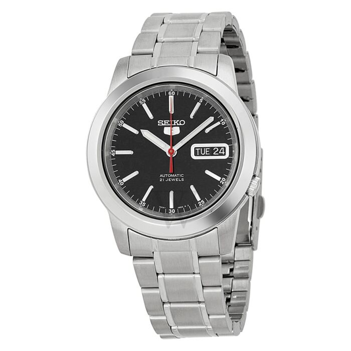 Men's Seiko 5 Automatic Black Dial Stainless Steel | World of Watches
