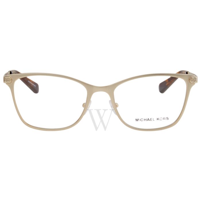 Michael Kors 51 mm Satin Light Gold Eyeglass Frames | World of Watches