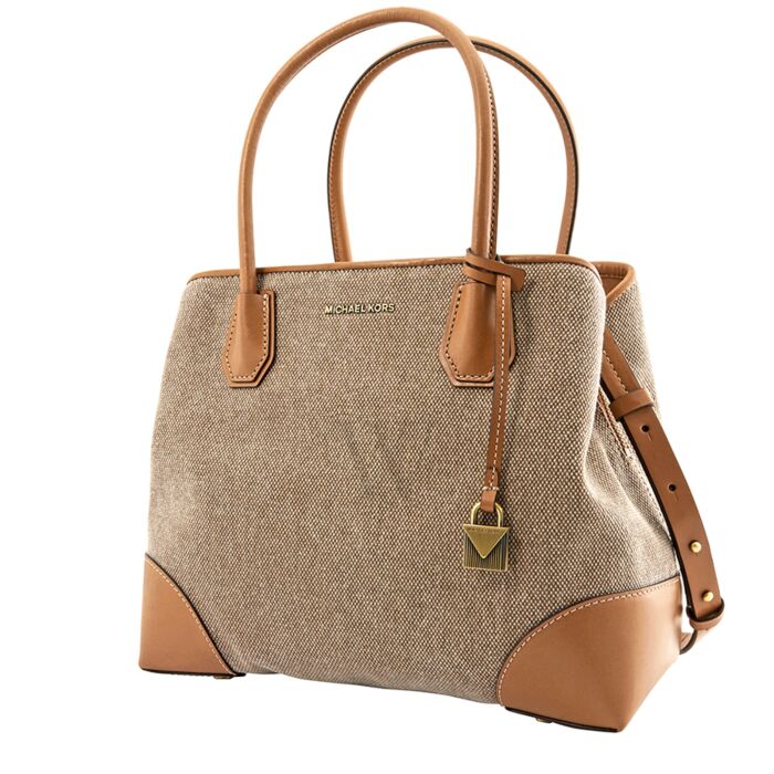 MICHAEL KORS TOTE BAG IN HAMMERED LEATHER Woman Camel