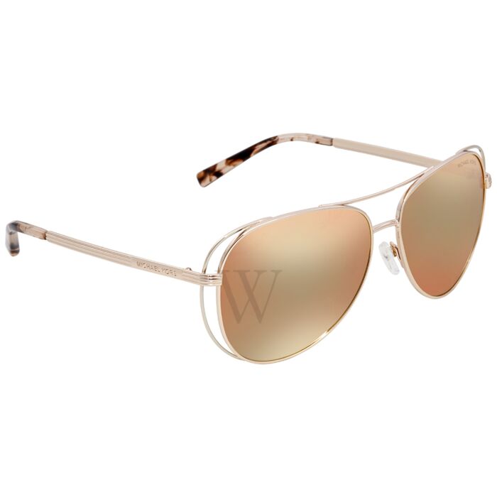Womens Lai 58 mm Rose Gold/Silver Sunglasses from Michael Kors 725125987462  | World of Watches