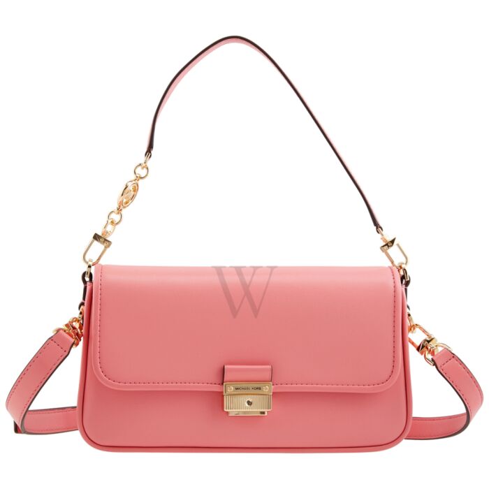 Michael Kors Carmen Small Handbag In Bright Red Color Leather