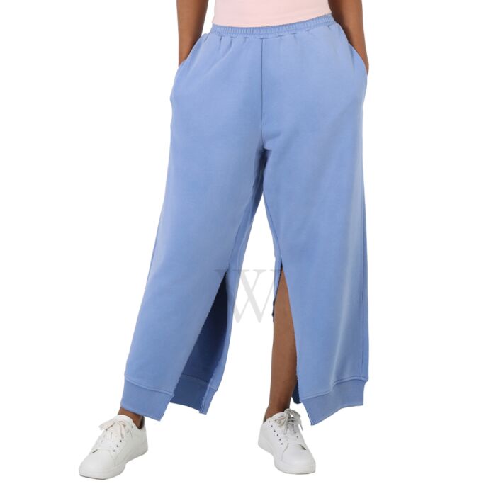 MM6 Ladies Iris Blue Sporty Open Seam Sweatpants, Size Small
