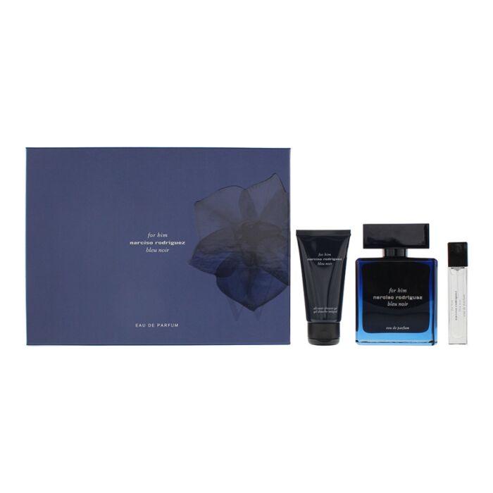 Narciso Rodriguez Men's Bleu Noir for Him EDP Gift Set Fragrances  3423222055837