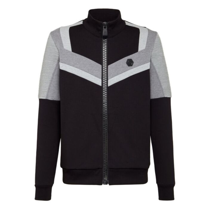 Philipp Plein Men's Cotton Fleece Logo Jogging Jacket | World of Watches