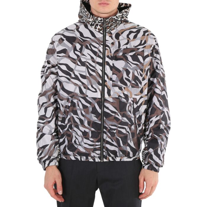 Tiger Print Coat Jacket Mens, Mens Windbreaker Tiger