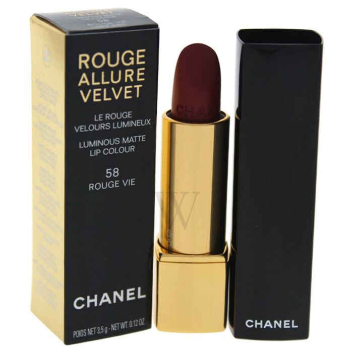 Rouge Allure Velvet Luminous Matte Lip Colour - # 58 Rouge Vie by Chanel  for Women - 0.12 oz Lipstick