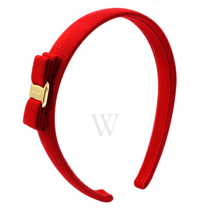 Salvatore Ferragamo Red Vara Bow Headband | World of Watches