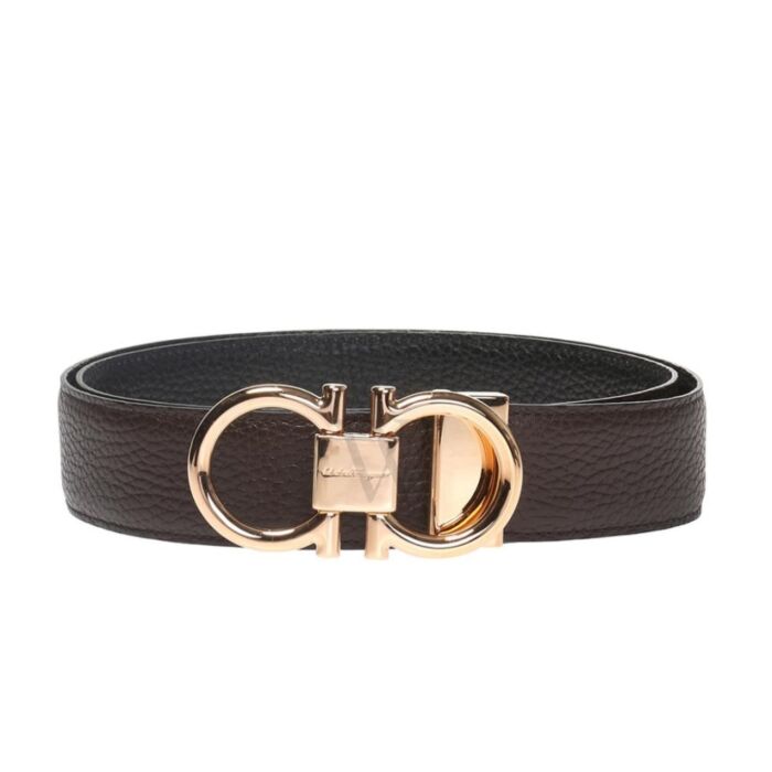 Reversible and adjustable Gancini belt, Belts, Men's
