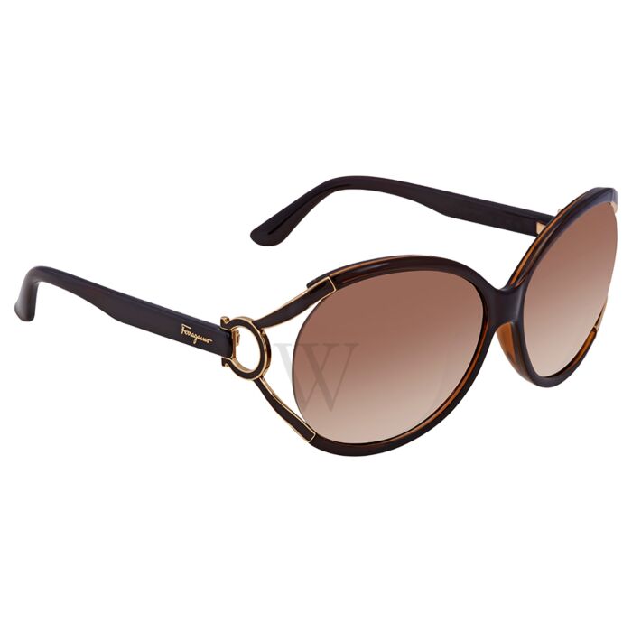 Unisex 61 mm Dark Brown Sunglasses by Salvatore Ferragamo 883121854444 |  World of Watches