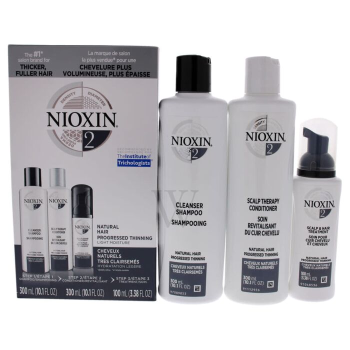 System 2 Natural Hair Progressed Thinning Kit by Nioxin for Unisex - 3 Pc   Cleanser Shampoo,  oz Scalp Therapy Conditioner,  Scalp  and | World of Watches