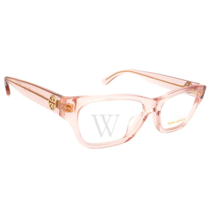 Tory Burch 51 mm Transparent Blush Eyeglass Frames | World of Watches