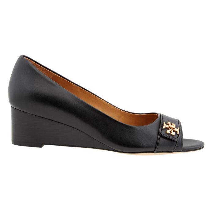 Tory Burch Ladies Kira Open-toe Wedge Sandals In Black | World of Watches