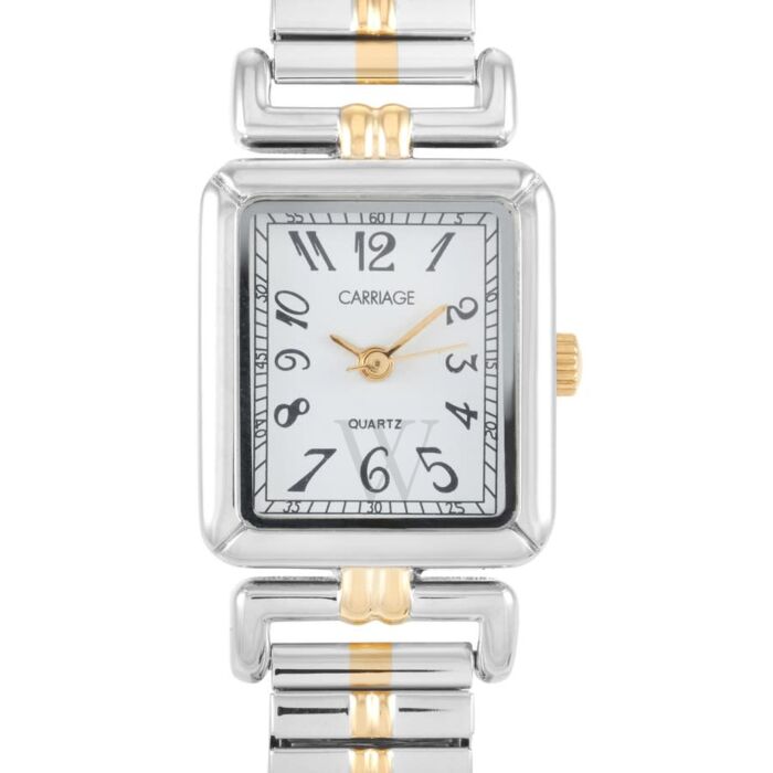 Women's Carriage Stainless Steel Expension White Dial Watch | World of  Watches