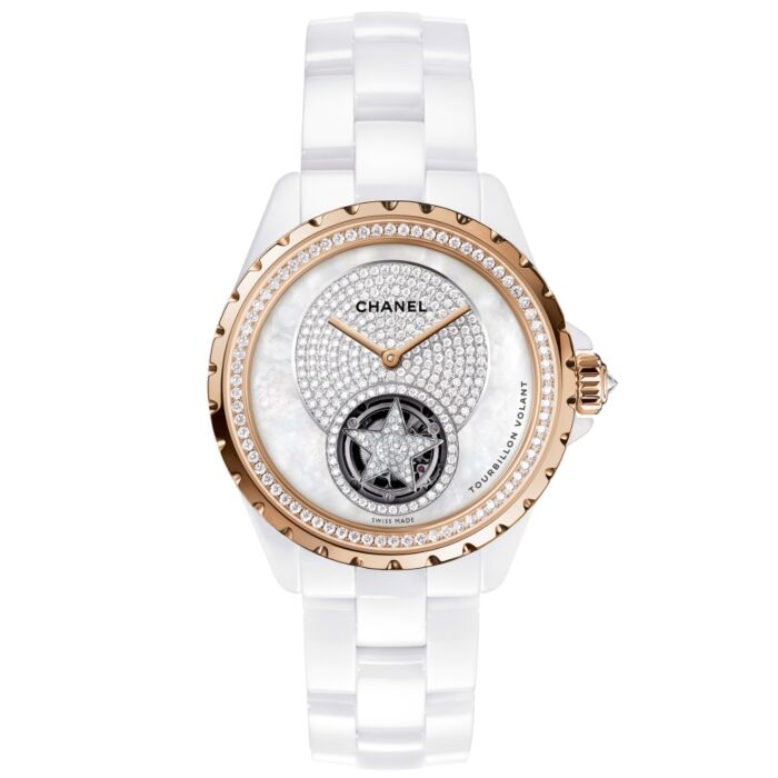 Women's J12 High-tech Ceramic White Mother of Pearl Dial Watch