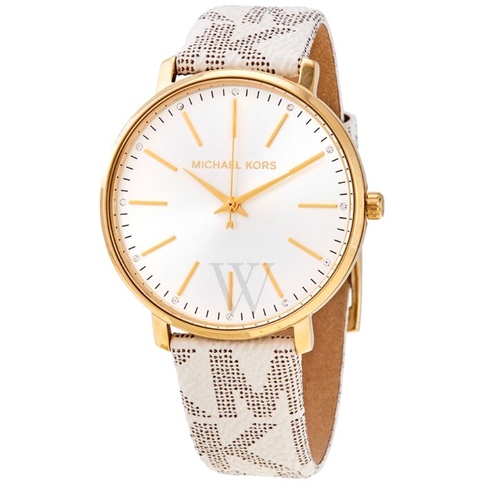 Women's Pyper Leather White Dial Watch | World of Watches