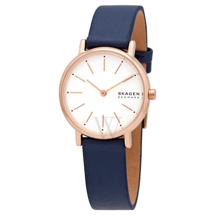 Women's Signatur Lille Leather White Dial Watch | World of Watches