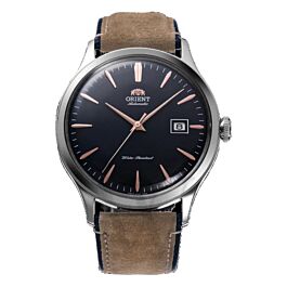 Men's Bambino Suede Blue Dial Watch | World of Watches