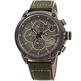 Men's Chronograph Leather Grey Dial Watch