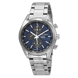 Blue Chronograph Stainless Watches Dial Men\'s Steel Watch World of |